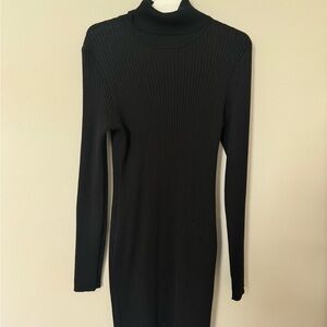 Wild Fable Black Long Sleeve Mock Neck Bodycon Dress